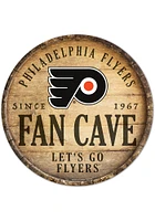 Philadelphia Flyers round fan cave Sign - Orange