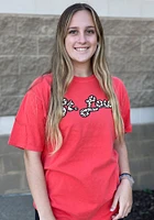 Rally St Louis Womens Red Cheetah Short Sleeve T-Shirt
