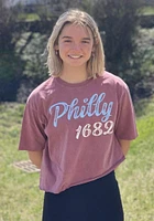 Philadelphia Womens Maroon Roller Rink Short Sleeve T-Shirt