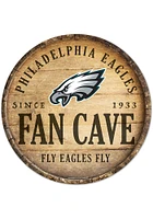 Philadelphia Eagles round fan cave Sign - Brown