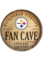 Pittsburgh Steelers round fan cave Sign - Yellow