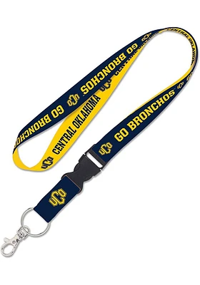Central Oklahoma Bronchos Slogan Lanyard - Blue