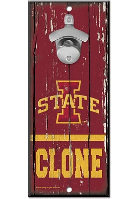 Iowa State Cyclones Bottle Opener Sign - Red