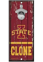 Iowa State Cyclones Bottle Opener Sign - Red