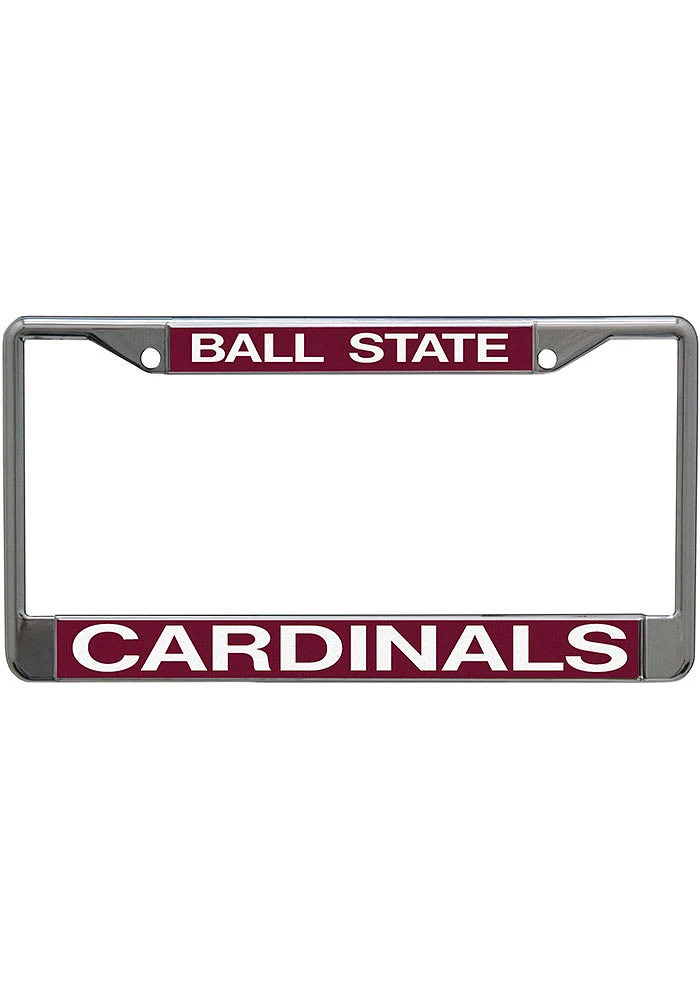 Ball State Cardinals Metallic Inlaid License Plate Frame - Red