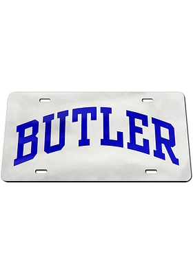 Butler Bulldogs Silver Team Logo Silver Car Accessory License Plate