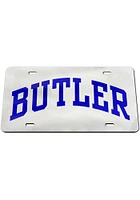 Butler Bulldogs Silver Team Logo Silver Car Accessory License Plate