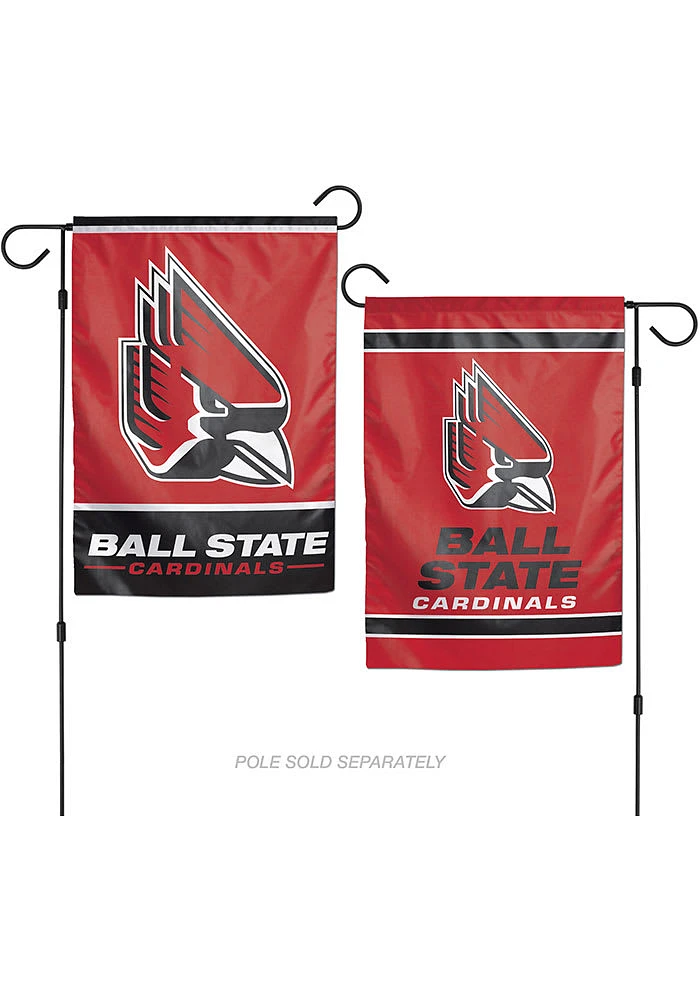 Ball State Cardinals 12x18 inch 2 Sided Garden Flag - Red