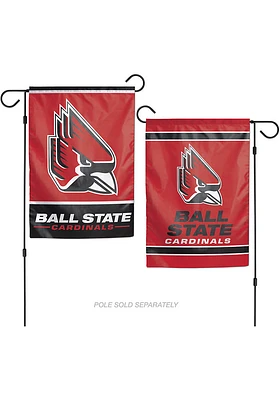 Ball State Cardinals 12x18 inch 2 Sided Garden Flag - Red