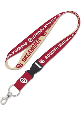 Oklahoma Sooners Slogan Lanyard - Red