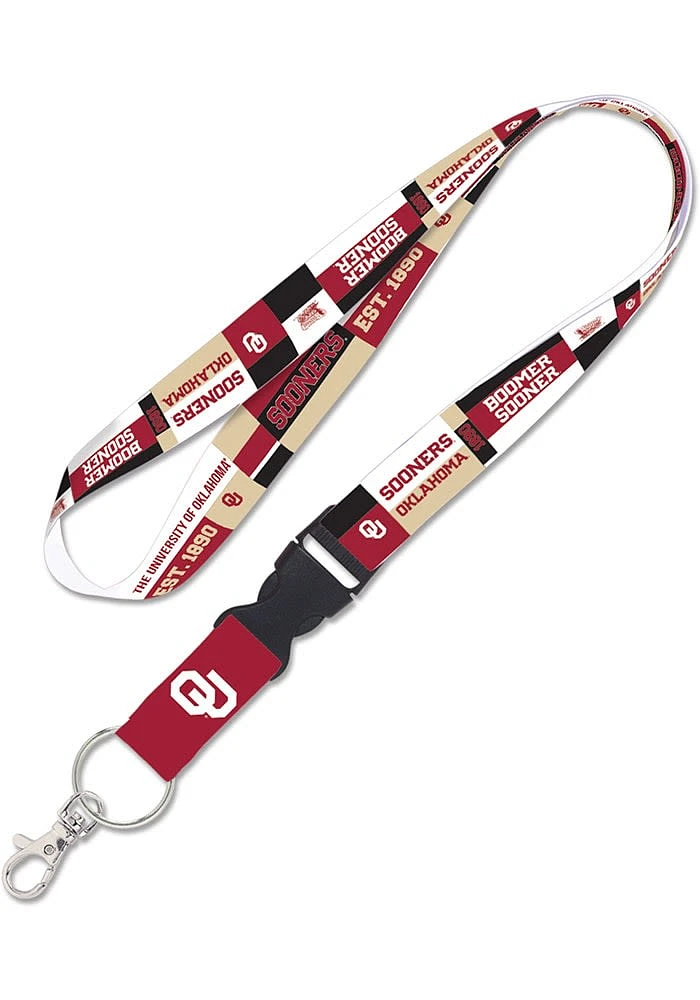 Oklahoma Sooners Colorblock Lanyard - Red