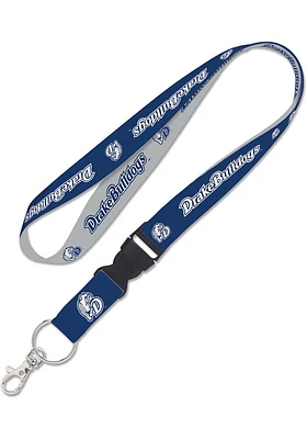Drake Bulldogs 1-Inch Detachable Buckle Lanyard - Blue