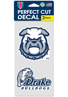 Drake Bulldogs 4x8 2 Pack Auto Decal - Blue