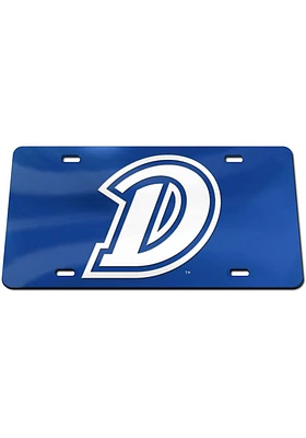 Drake Bulldogs Blue Inlaid Car Accessory License Plate