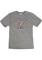 LSU Tigers Grey Dad Number One Short Sleeve Fashion T Shirt