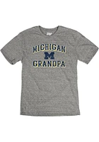 Michigan Wolverines Grey Grandpa Number One Short Sleeve Fashion T Shirt