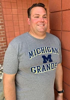 Michigan Wolverines Grey Grandpa Number One Short Sleeve Fashion T Shirt