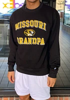 Missouri Tigers Mens Black Grandpa Number One Long Sleeve Crew Sweatshirt