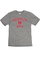 Nebraska Cornhuskers Grey Dad Number One Short Sleeve Fashion T Shirt