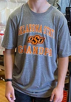 Oklahoma State Cowboys Grey Grandpa Number One Short Sleeve Fashion T Shirt