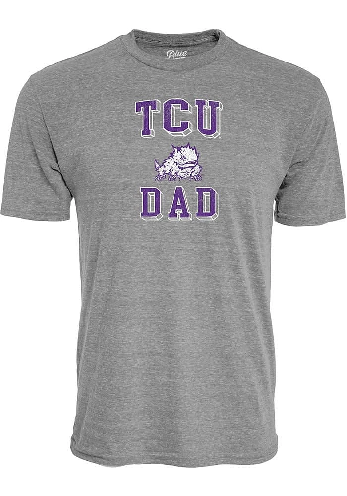TCU Horned Frogs Grey Dad Number One Short Sleeve Fashion T Shirt