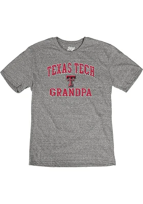 Texas Tech Red Raiders Grey Grandpa Number One Short Sleeve Fashion T Shirt