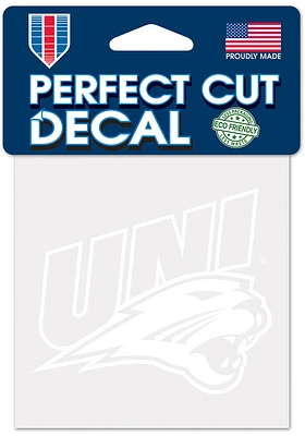 Northern Iowa Panthers 4x4 White Auto Decal - Purple