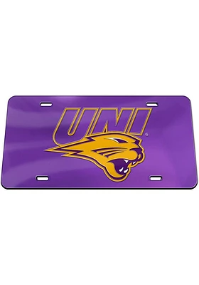Northern Iowa Panthers Purple Inlaid Car Accessory License Plate
