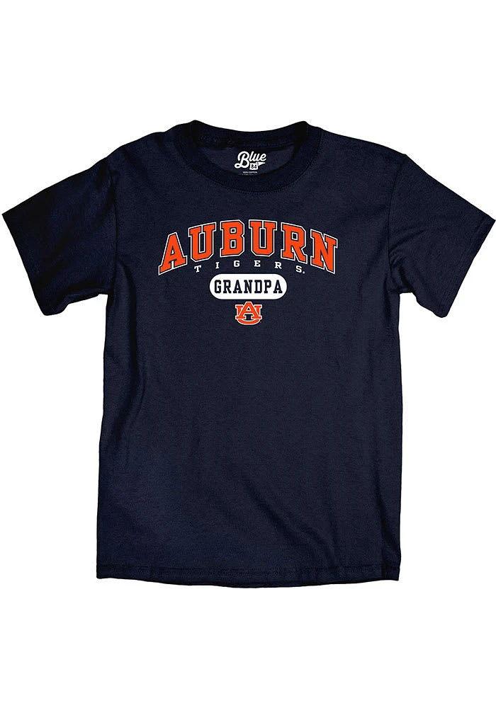 Auburn Tigers Navy Blue Grandpa Pill Short Sleeve T Shirt