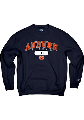 Auburn Tigers Mens Navy Blue Dad Pill Long Sleeve Crew Sweatshirt