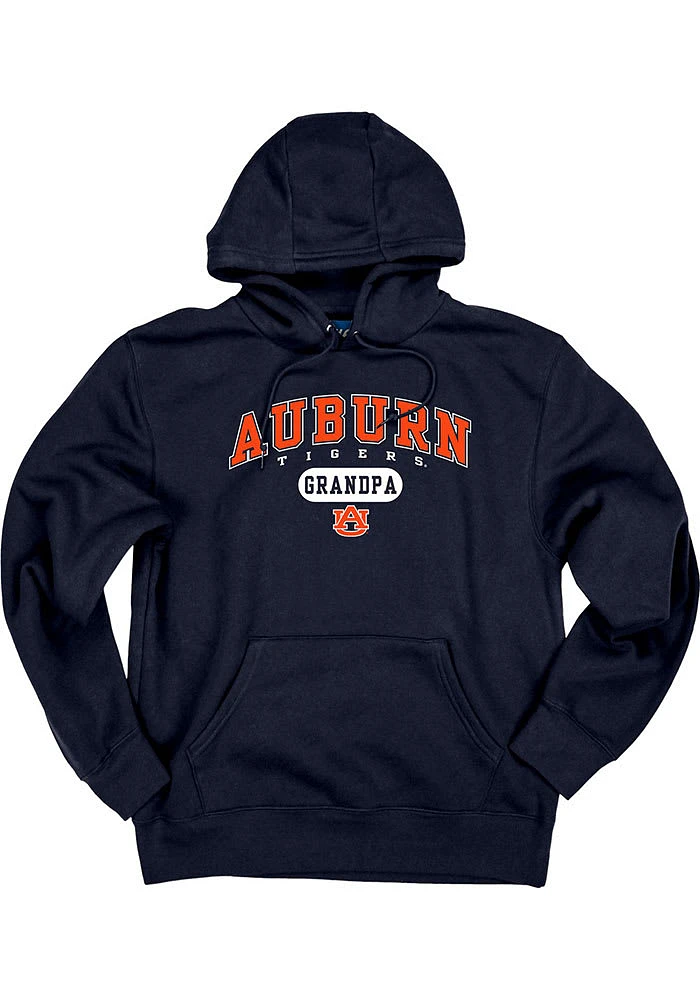 Auburn Tigers Mens Navy Blue Grandpa Pill Long Sleeve Hoodie