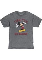 Texas Tech Red Raiders Grey Dis Right Here Mickey Short Sleeve Fashion T Shirt
