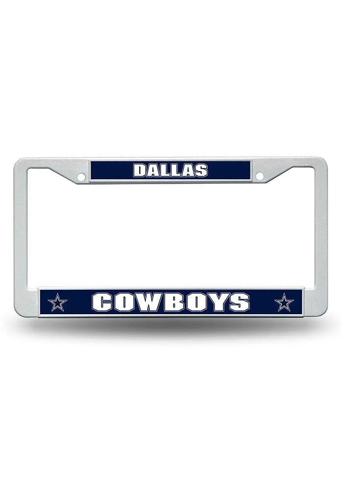 Dallas Cowboys Plastic License Plate Frame - Silver