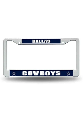 Dallas Cowboys Plastic License Plate Frame - Silver