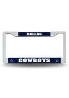 Dallas Cowboys Plastic License Plate Frame - Silver