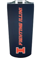 Illinois Fighting Illini Team Logo 18oz Soft Touch Stainless Steel Tumbler - Navy Blue