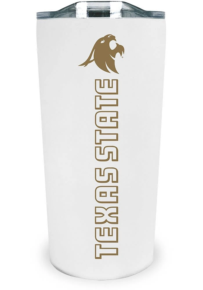 Texas State Bobcats Team Logo 18oz Soft Touch Stainless Steel Tumbler