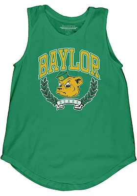 Baylor Bears Womens Kelly Green Muscle Tank Top