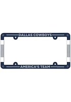 Dallas Cowboys Plastic Full Color License Plate Frame - Navy Blue
