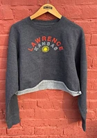 Lawrence Womens Navy Blue Sunflower Crew Sweatshirt
