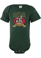 Baylor Bears Baby Green Disney Heart Troop Short Sleeve One Piece