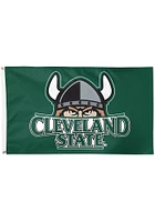 Cleveland State Vikings 3x5 ft Silk Screen Grommet Flag - Green