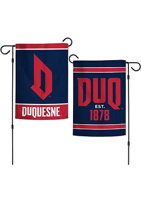 Duquesne Dukes 12x18 inch 2 Sided Garden Flag - Blue