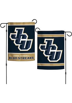 John Carroll Blue Streaks 12x18 inch 2 Sided Garden Flag - Navy Blue