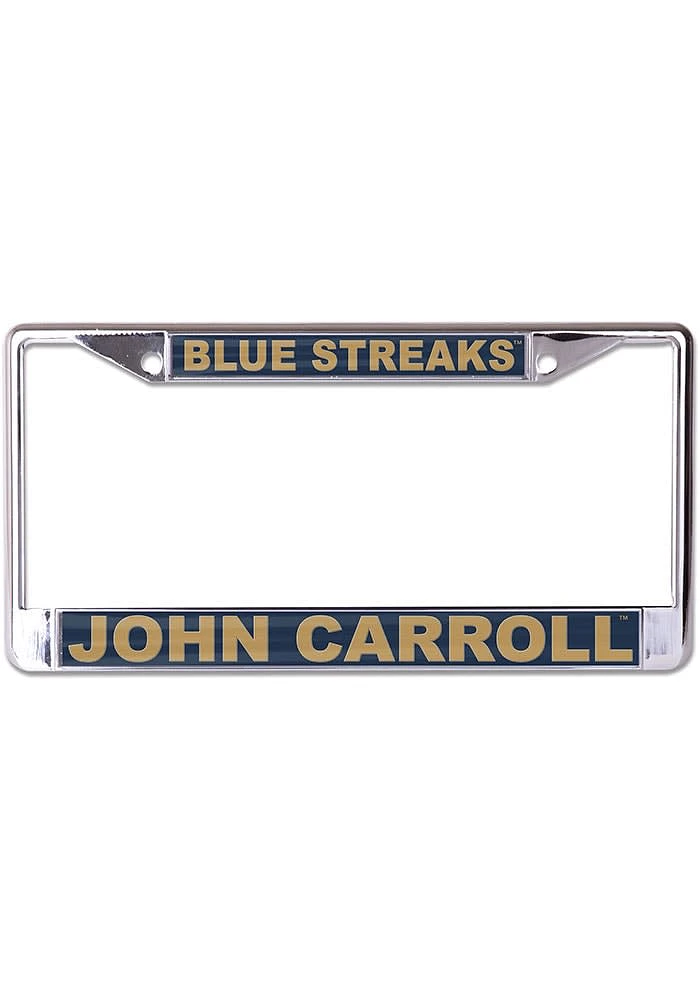 John Carroll Blue Streaks Inlaid License Plate Frame - Blue
