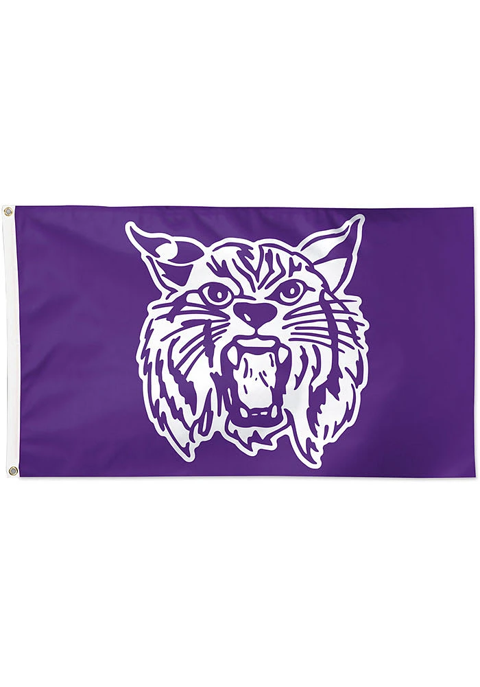 K-State Wildcats 3x5 ft Silk Screen Grommet Flag - Purple
