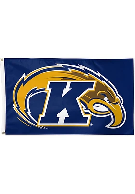 Kent State Golden Flashes 3x5 ft Blue Silk Screen Grommet Flag