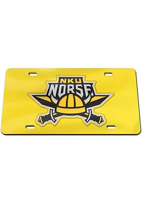 Northern Kentucky Norse Yellow Team Color Acrylic Car Accessory License Plate