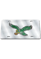Philadelphia Eagles Silver Retro Team Logo Silver Car Accessory License Plate