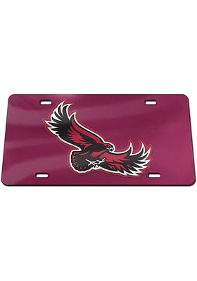 Saint Josephs Hawks Red Team Color Acrylic Car Accessory License Plate